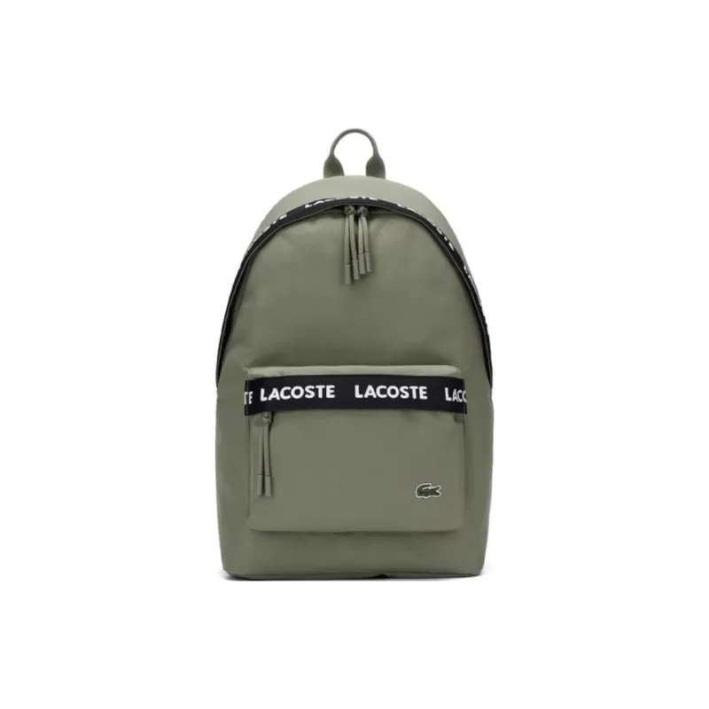 LACOSTE Fabric Backpack Large Size Unisex Clove Green-0