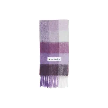 Acne Studios Logo patch Checked Scarf