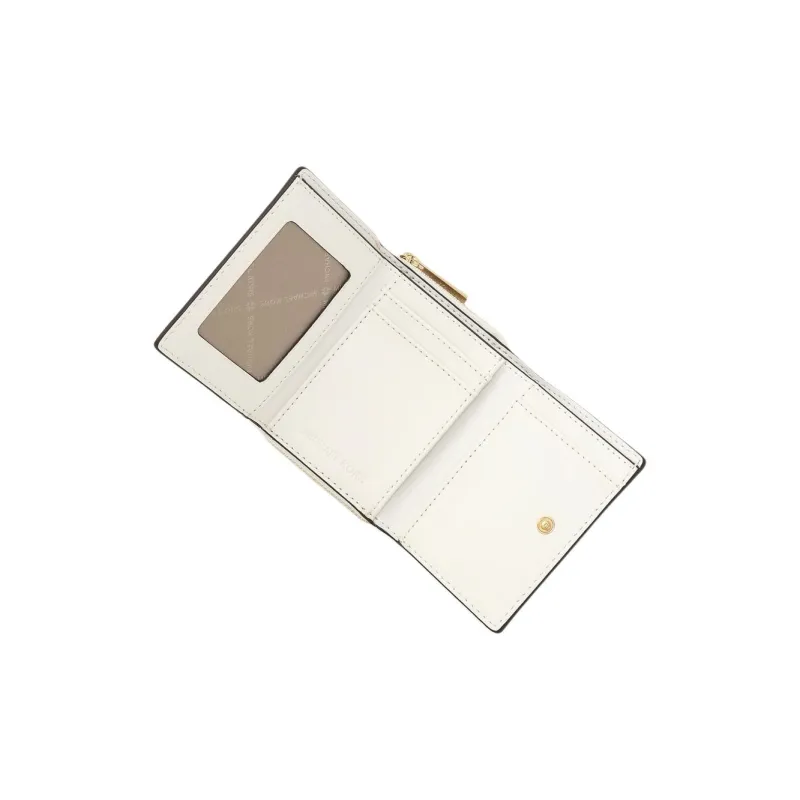 MICHAEL KORS Jet Set Travel Coated Canvas Wallet Small Size Women's Optical White-5