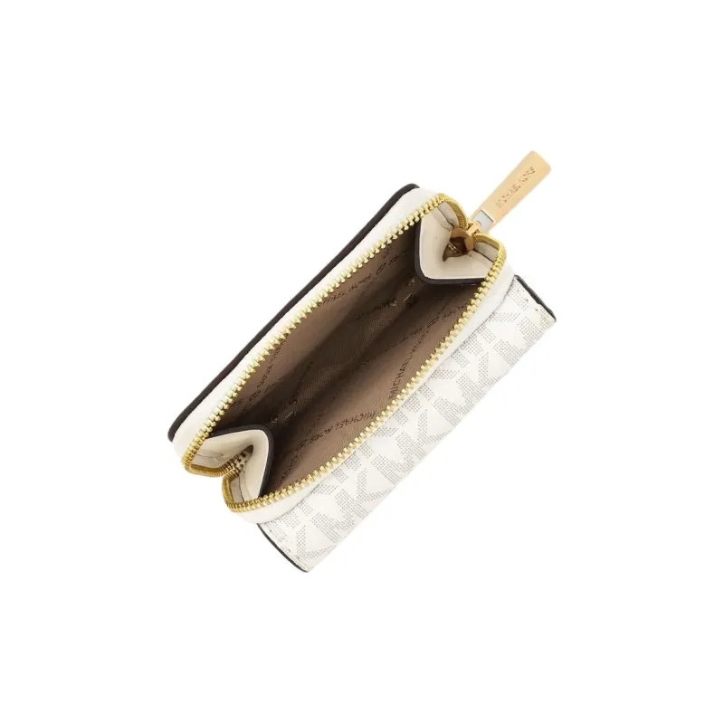 MICHAEL KORS Jet Set Travel Coated Canvas Wallet Small Size Women's Optical White-3
