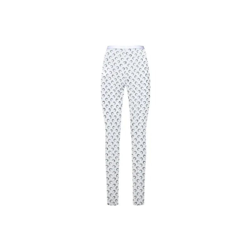 Marine Serre Moon Printed Semi Sheer Socks-1