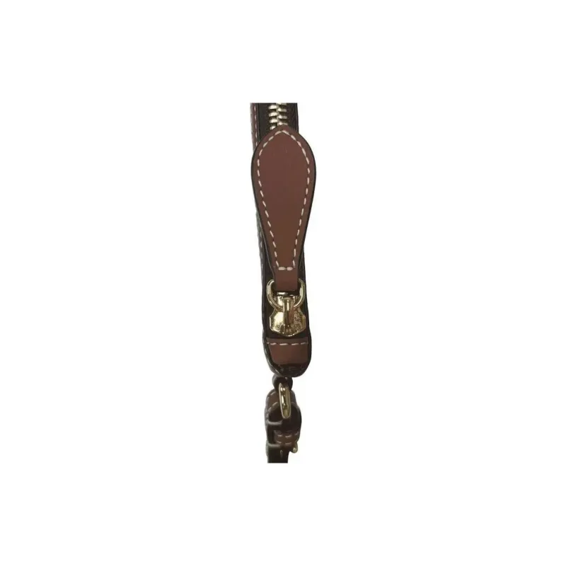 Burberry Plaid Canvas Canvas Bag Clutches Women's Brown-6