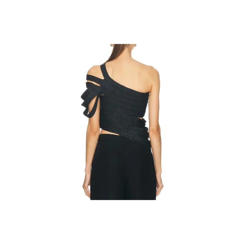 CULT GAIA Sashi One Shoulder Knitted Top-1