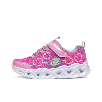 Skechers Heart Lights Kids Lifestyle Shoes Pink Multicolor Teenagers