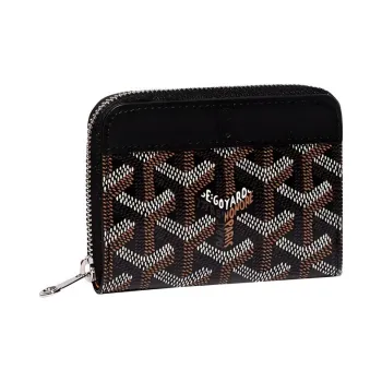 GOYARD MATIGNON Canvas With Leather Wallet Coin Purse Mini Women's Black
