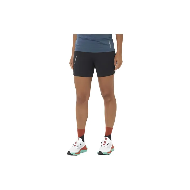 SALOMON CROSS RUN Sports Shorts Women's Pitch Black-2