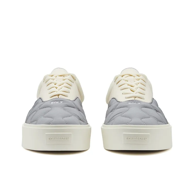 EQLZ EQUALIZER Fault 22 Anti Slip Wear Resistant Low Top Skateboard Shoes Unisex White Gray-3