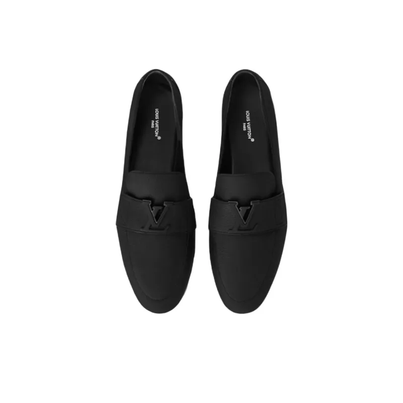 LOUIS VUITTON Capri Loafers Women's Black-3