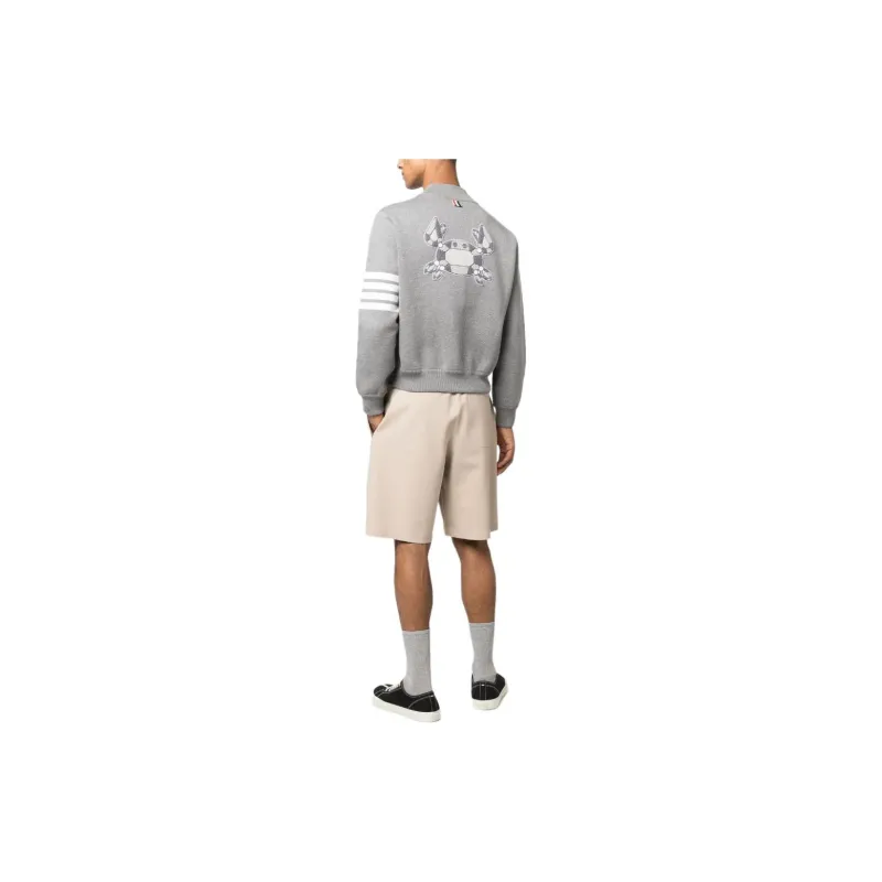 THOM BROWNE Crab Gem Icon Zip Up Jacket-4