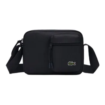 LACOSTE Fabric Shoulder Bag, Crossbody Bag Regular Unisex Midnight Blue