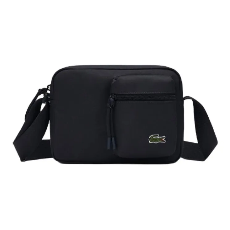 LACOSTE Fabric Shoulder Bag, Crossbody Bag Regular Unisex Midnight Blue-0
