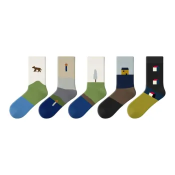 Primeet Mid-Calf Socks Unisex 5 Pack