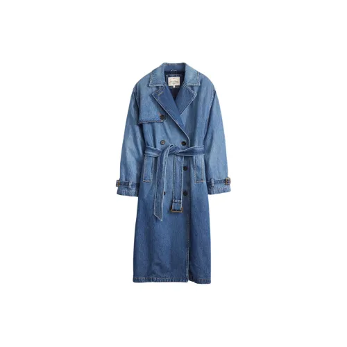 Levis Trench Coats Women's Blue