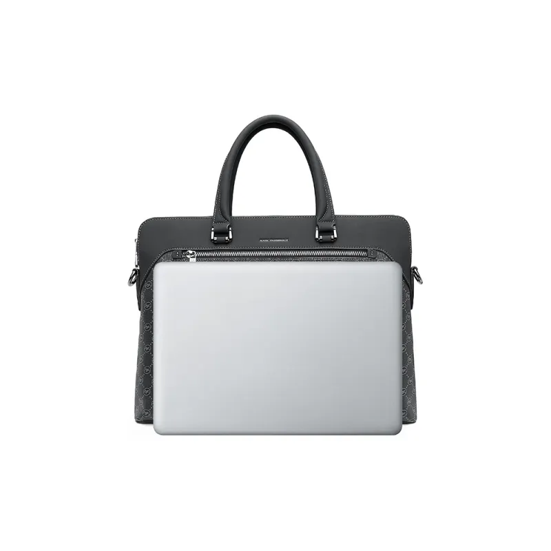 FAIRWHALE Pvc Briefcases Handbags Regular Men's Black-3