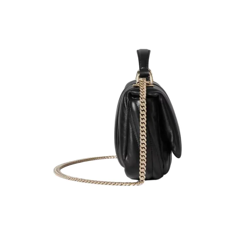 GUCCI Quilted Leather Crossbody One Shoulder Handbag Mini Women's Black-3