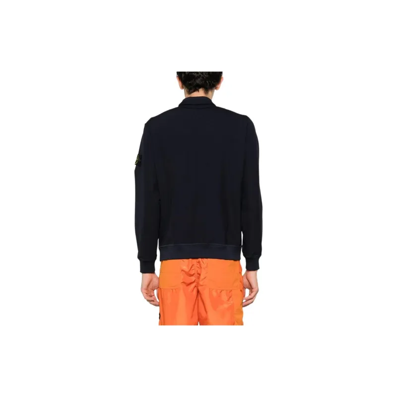 STONE ISLAND Logo Patch Zip Up Sweatshirt-4