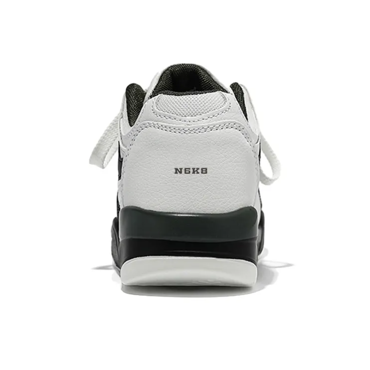 N6K8 Anti-Slip Wear-Resistant Low-Top Skateboard Shoes Unisex White Army Green Gift Box Set-4