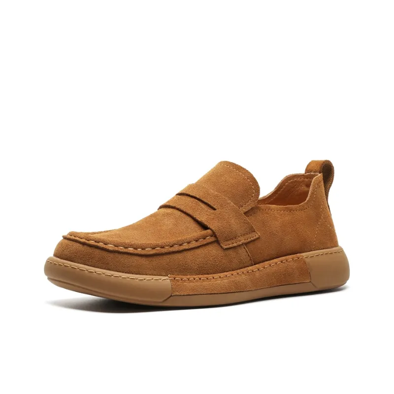 PLO CART Men's Casual Shoes Men Low Top Brown/Khaki-0