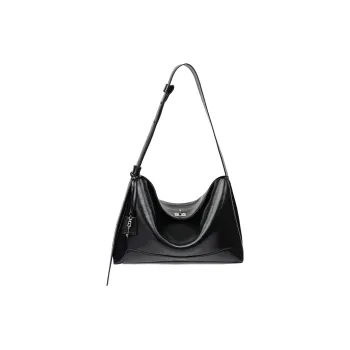 LA FESTIN Cow Leather Shoulder Bag Large Size Women's Night Black/Caramel Brown/Chocolate Brown/Coconut Milk White