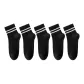 5 Black[Dopamine Dressing Double Stripe Preppy Style]