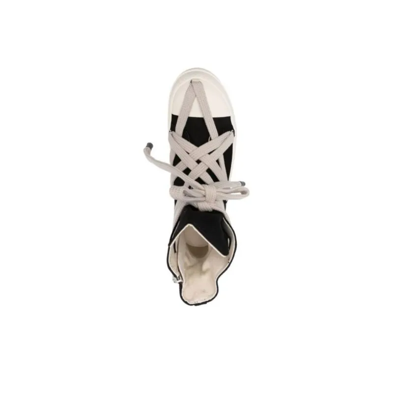 Rick Owens DRKSHDW Hexa High Black Pearl Milk Fat Lace-4