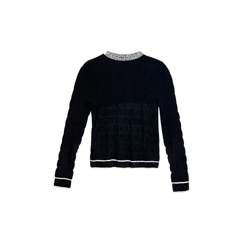TCH Knitwear Women's Black With White Logo-1