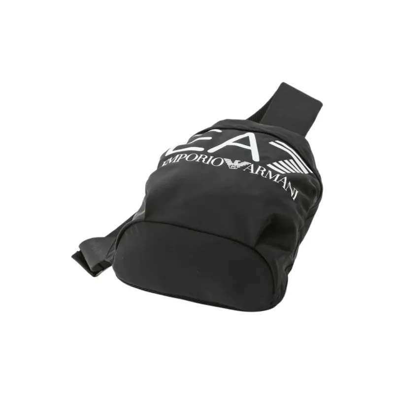 EMPORIO ARMANI Polyester One Shoulder Crossbody Bag, Sling Bag, Fanny Pack Unisex Black & White-3
