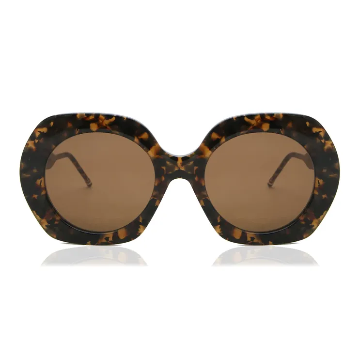 THOM BROWNE· Plastic Round Sunglasses Unisex Tortoiseshell-1