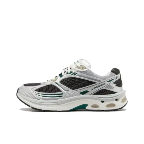DECATHLON Anti Slip Wear Resistant Low Top Running Shoes Men's Gray Green