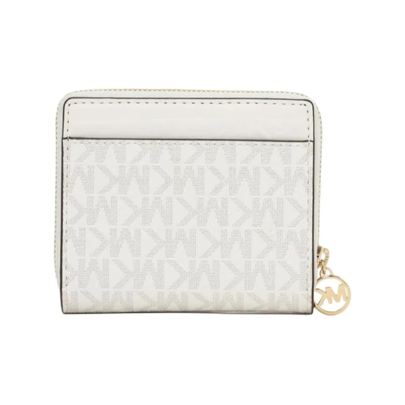 MICHAEL KORS Jet Set Travel Coated Canvas Wallet Medium Size Women's Glossy White-2