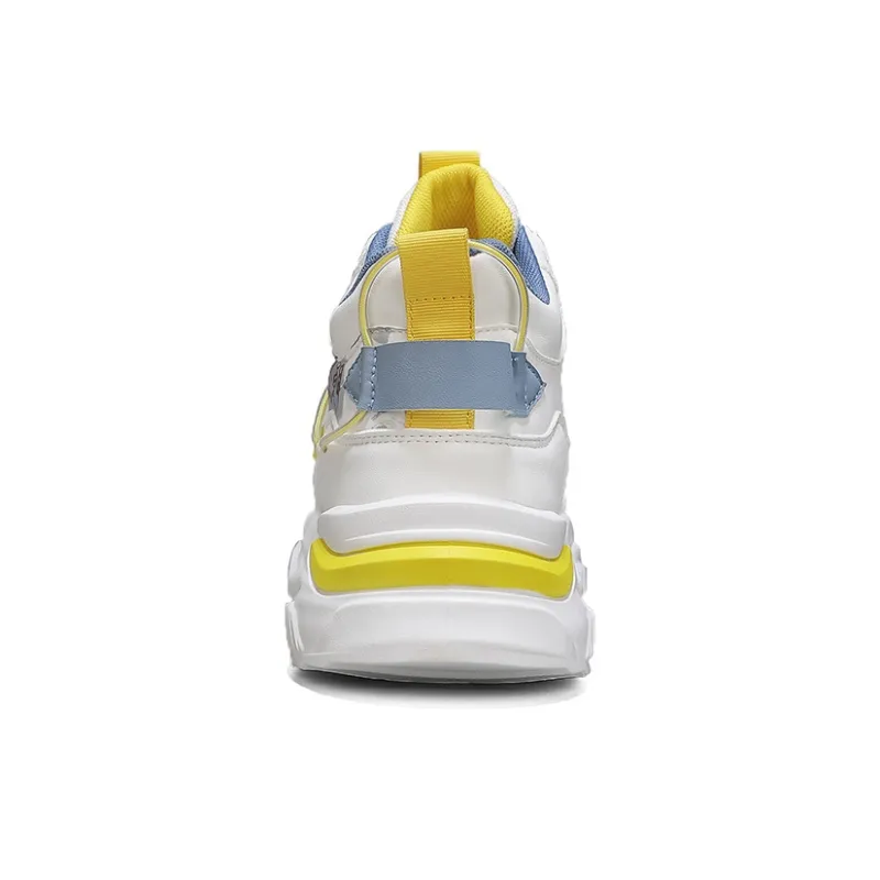 Warrior Wear resistant, Lightweight, Breathable, And Non slip. High Top Casual Shoes Men's White Blue Gray Yellow-4