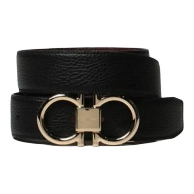 FERRAGAMO Leather Belts Men's Black -0