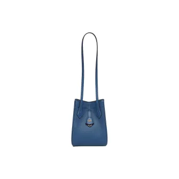 FENDI Calfskin Bucket Bag Handbag Shoulder Bag Mini Women's Blue