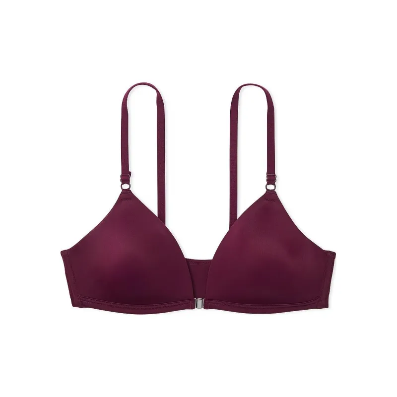 Victoria's Secret PINK Wear Everywhere Adaptive Wireless Front-Close Bra/W R Bra Women's Wild Rose-0