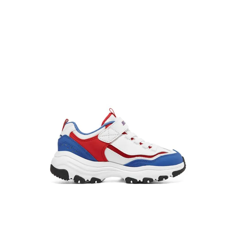 Skechers I-Conik Wear-Resistant Kids Lifestyle Shoes White Blue Red Kids'-1