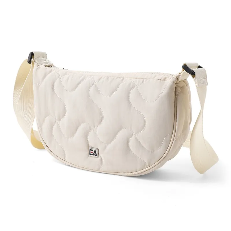 Elle Active Fabric Crescent Bag Shoulder Bag Regular Women's Ecru-1
