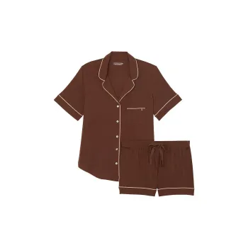 Victoria's Secret Modal Short Pajama Set / Brown Pajama Set Women's Brown