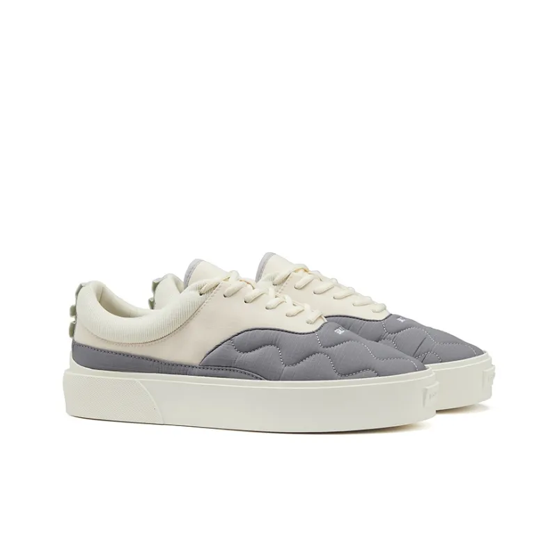 EQLZ EQUALIZER Fault 22 Anti Slip Wear Resistant Low Top Skateboard Shoes Unisex White Gray-1