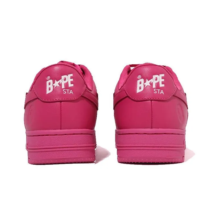 A BATHING APE Low Top Casual Shoes Women's Pink-2