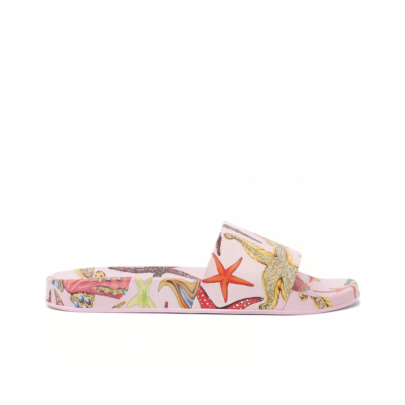 VERSACE Slide Slippers Women's Pink-1