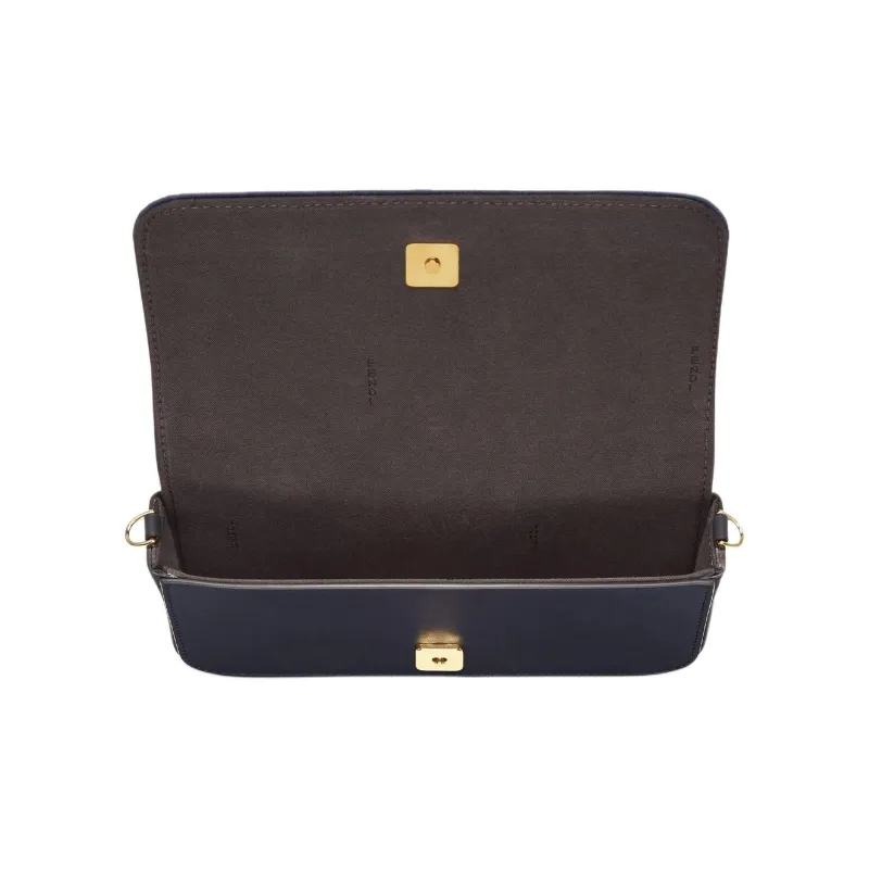 FENDI Fendigraphy Calfskin Wallet Women's Dark Blue-5