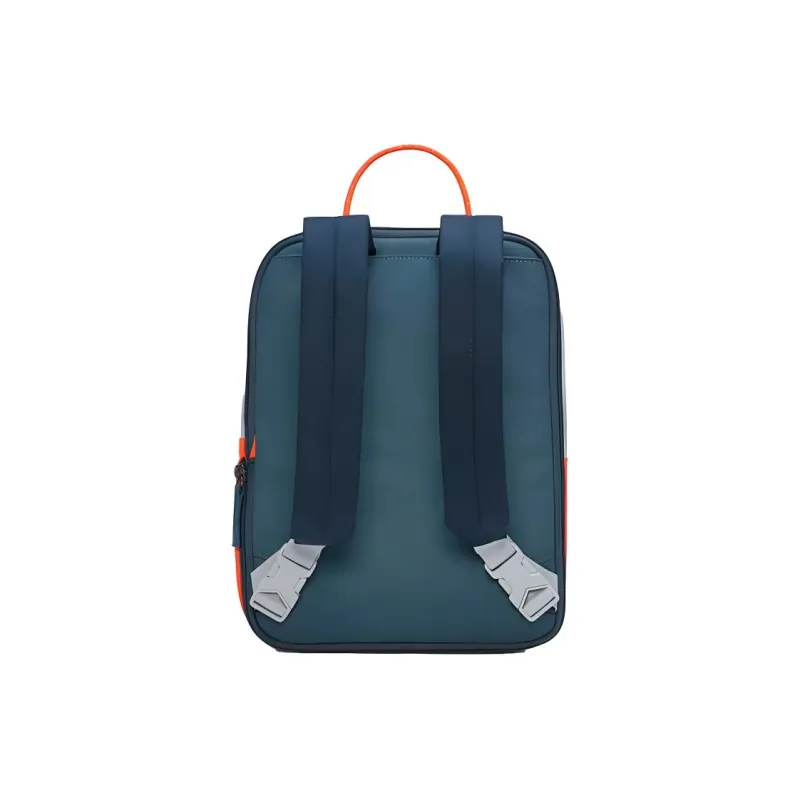 Nike Tanjun Polyester Backpack Regular Men's Gray Green & Orange Red-3