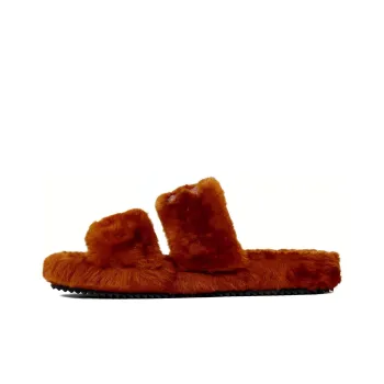 CELINE Triomphe Slide Slippers 0.5cm Women's Rusty Red