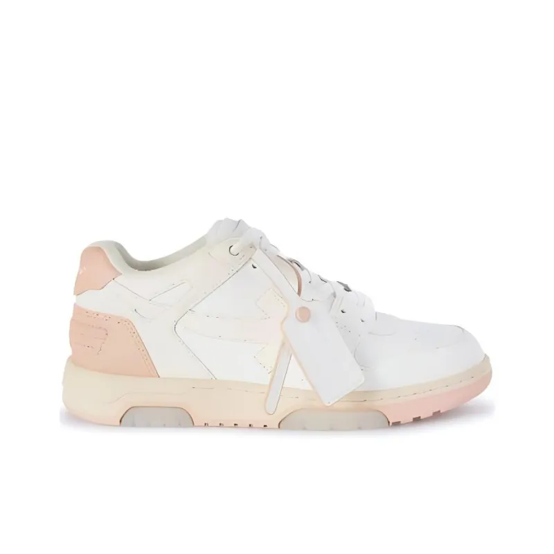 OFF WHITE Out Of Office Ooo Low Tops White Pink Beige Women's-4