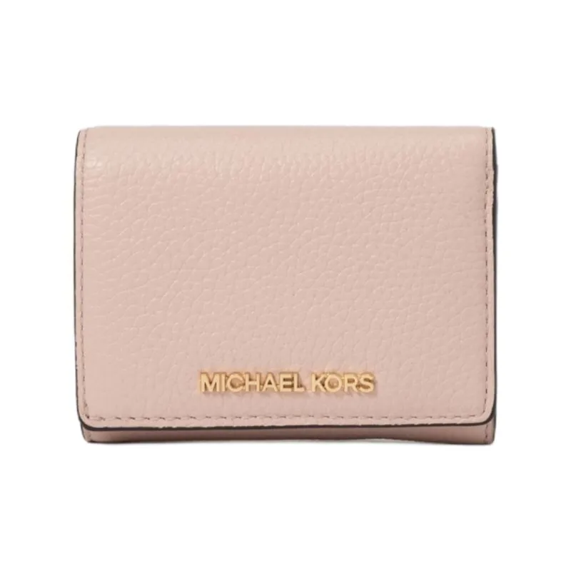 MICHAEL KORS Jet Set Travel Cow Leather Wallet Medium Size Women's Pink-0
