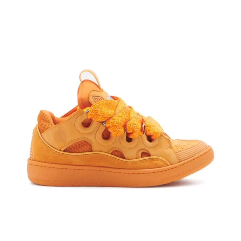 Lanvin Curb Low Top Stylish Skateboarding Shoes Women's Orange-1