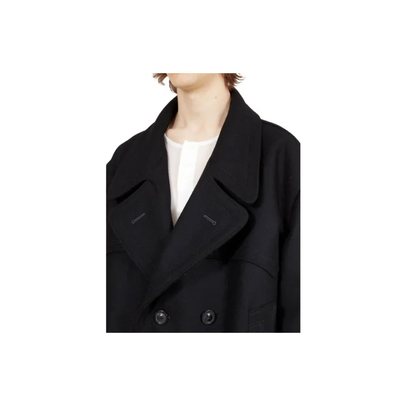 Maison Margiela Oversized Caban Button Up Coat-4
