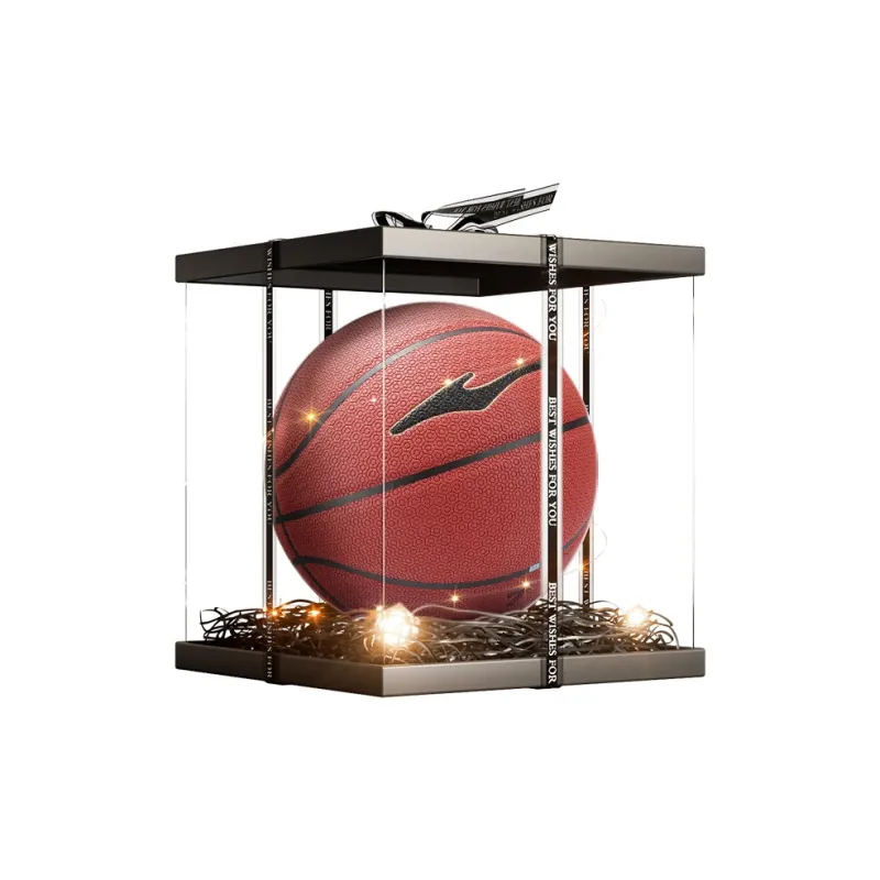 Erke Hexagonal Warriors PU Basketball Brown Size 7 Ball Training Unisex-7