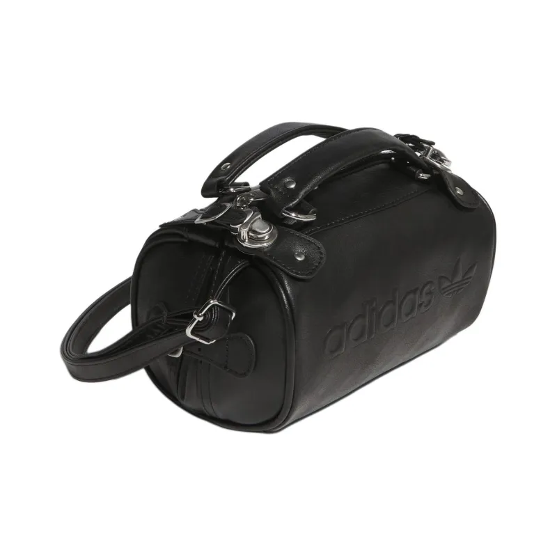 Adidas Polyurethane Pillow Bag Cylinder Bag One Shoulder Handbag Regular Unisex Black-2
