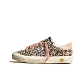 Golden Goose May Star Low Top Kids Lifestyle Shoes Leopard Print Teenagers